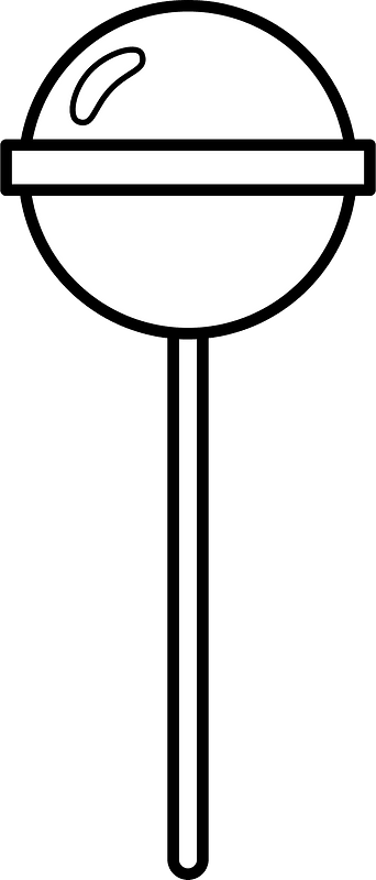White ball lollipop