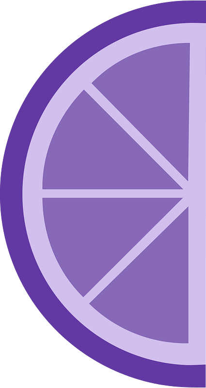 Violet lemon slice candy 
