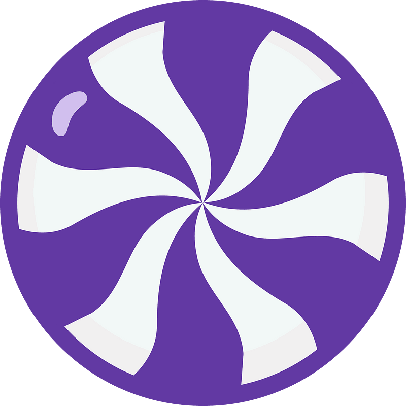 Violet peppermint swirl candy
