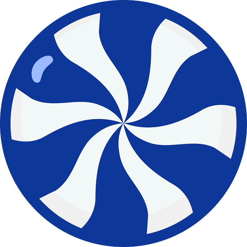 Ultramarine peppermint swirl candy