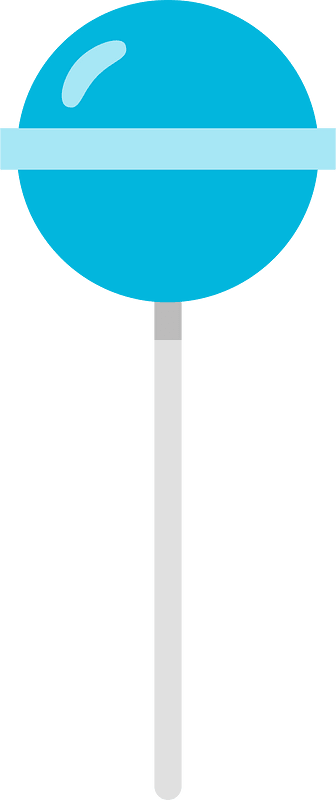 Cerulean-Blue ball lollipop