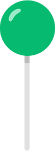 Green ball lollipop