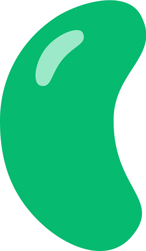 Green jelly bean