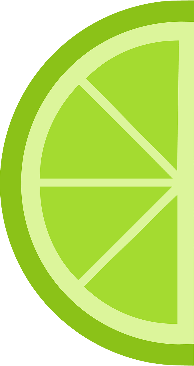 Lime lemon slice candy 