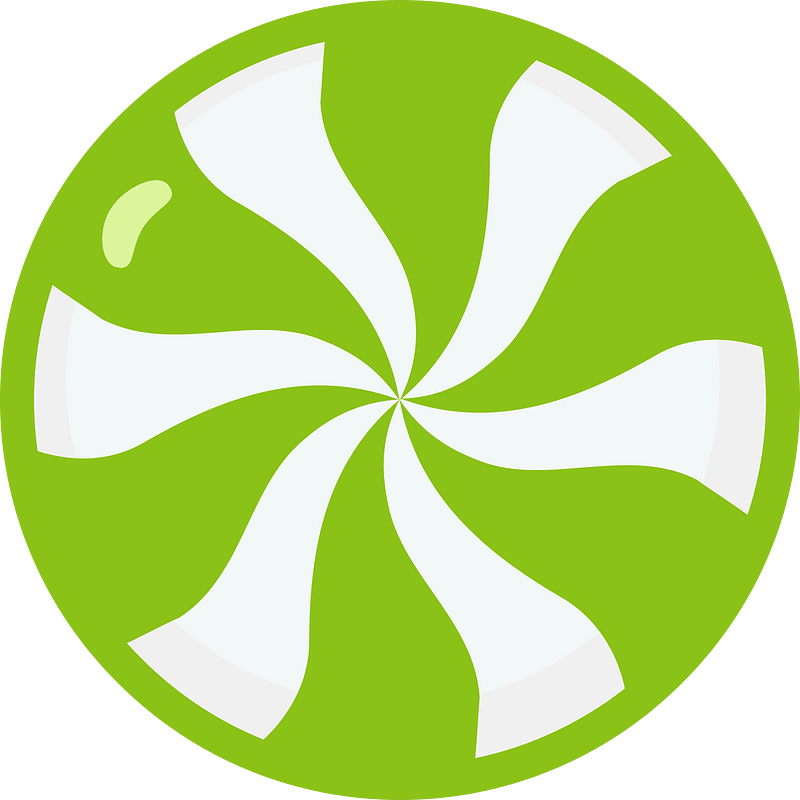 Lime peppermint swirl candy