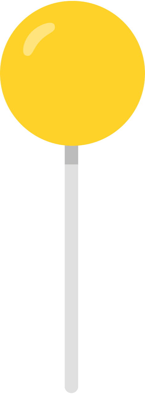 Yellow-Amber ball lollipop