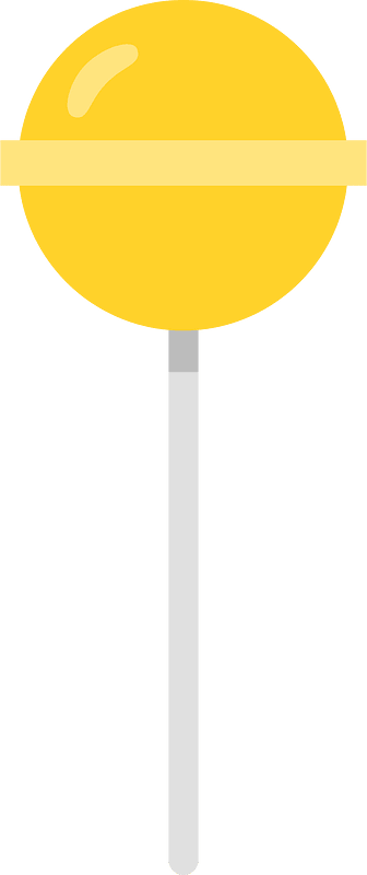 Yellow-Amber ball lollipop