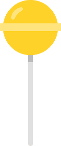 Yellow-Amber ball lollipop