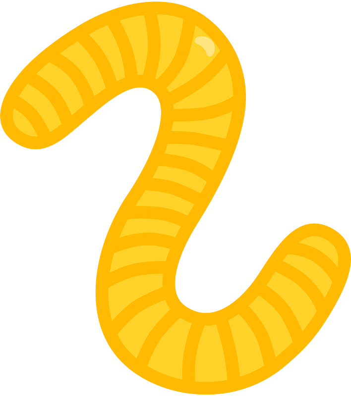 Yellow-Amber gummy worm