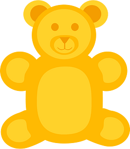 Yellow-Amber gummy bear