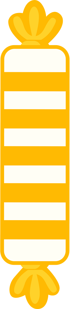 Yellow-Amber wrapped candy