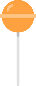 Orange ball lollipop