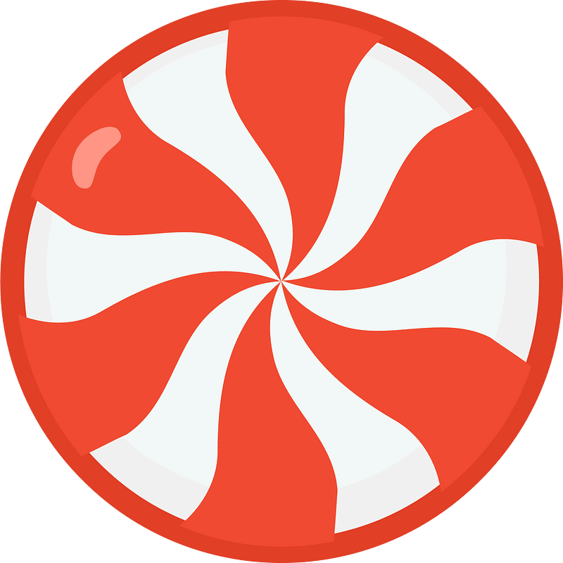 Vermilion peppermint swirl candy
