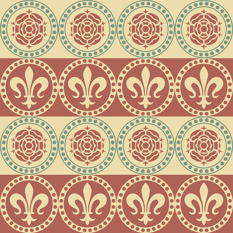 Medieval Diaper pattern suitable for wall spaces of moderate dimensions