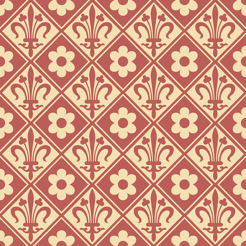 Medieval Diaper pattern suitable for wall spaces of moderate dimensions