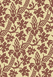 Medieval Brocade pattern in one colour upon a light ground