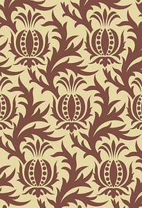 Medieval Brocade pattern in one colour upon a light ground