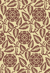 Medieval Brocade pattern in one colour upon a light ground