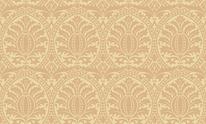 Medieval Brocade pattern in one colour upon a light ground