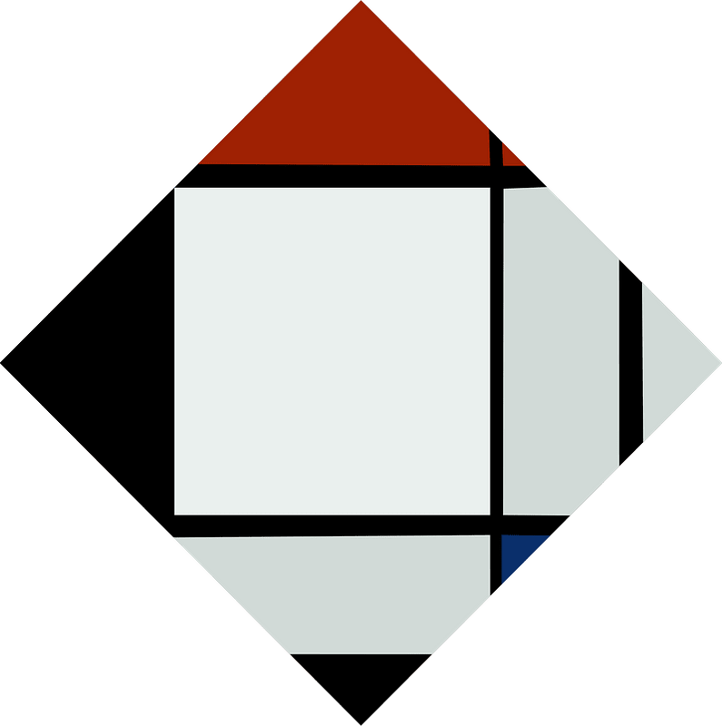 Lozenge Composition with Red Black Blue and Yellow after Piet Mondriaan, 1925