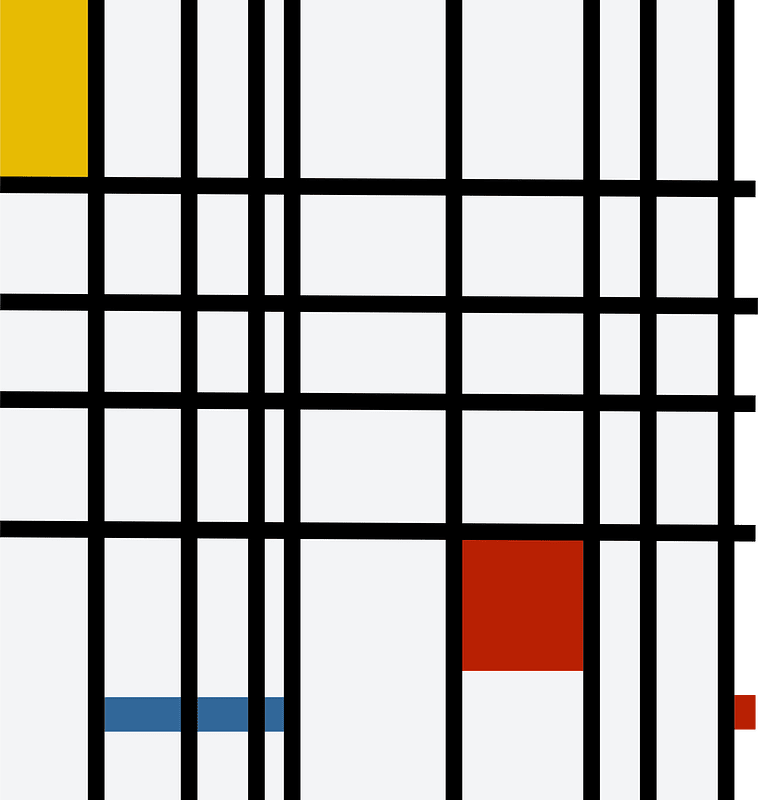 Composition with Red Yellow and Blue after Piet Mondriaan, 1942