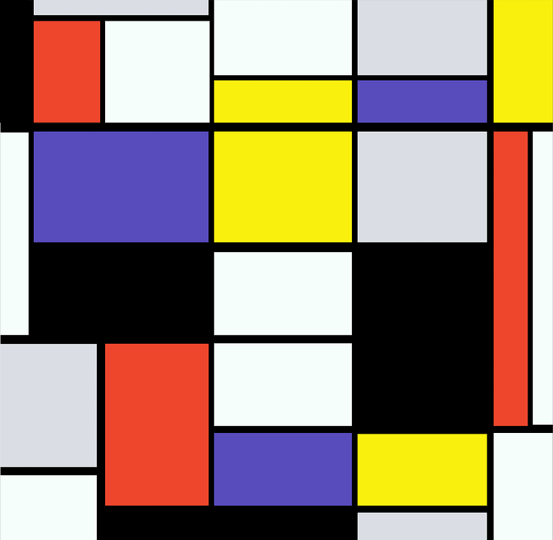Composition A after Piet Mondriaan, 1923