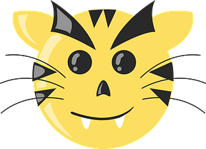 Tiger Face with Large Eyebrows