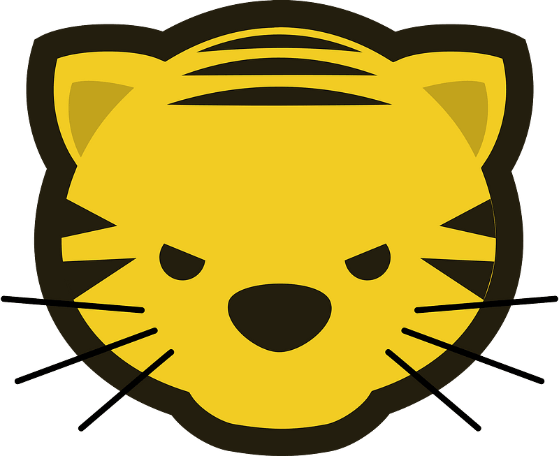 Frowning tiger face