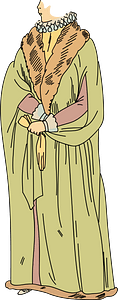 Scandinavian woman wearing mantle (XVIth century)
