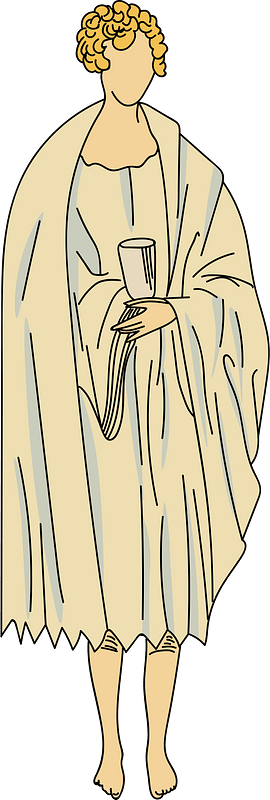 Gaulish woman wearing a costume of a Druidess