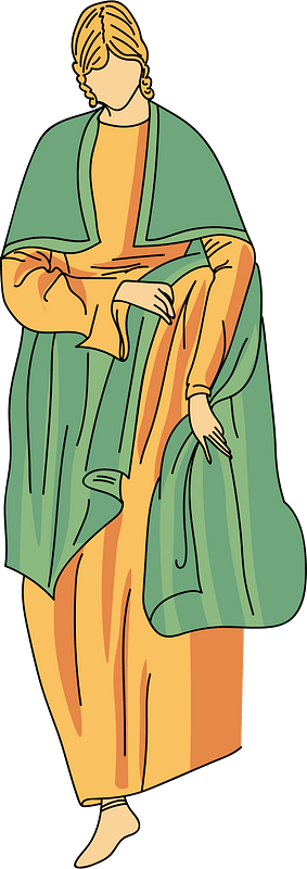 Gaulish woman wearing robe of a princess