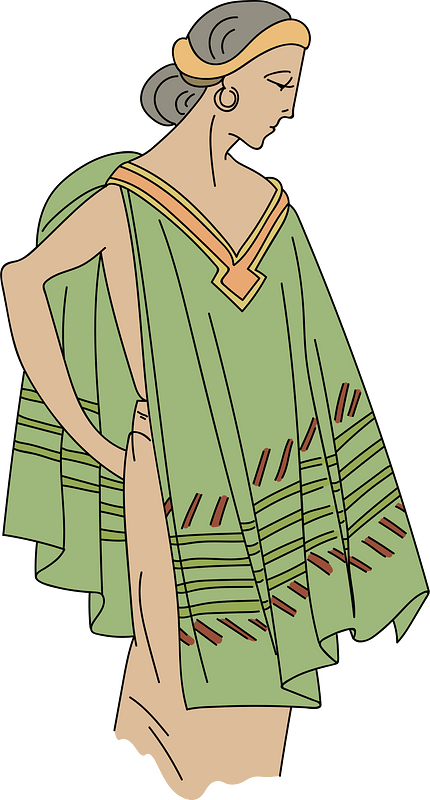 Guatemalian woman wearing huge one side cape