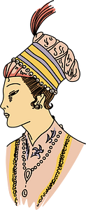 Persian Hat resembling style of Henri II coiffures