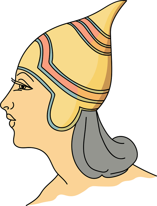 Assyrian pointed cap of stuff embroidered with gallons in several colours. Two side lappets are tucked down to protect the ears
