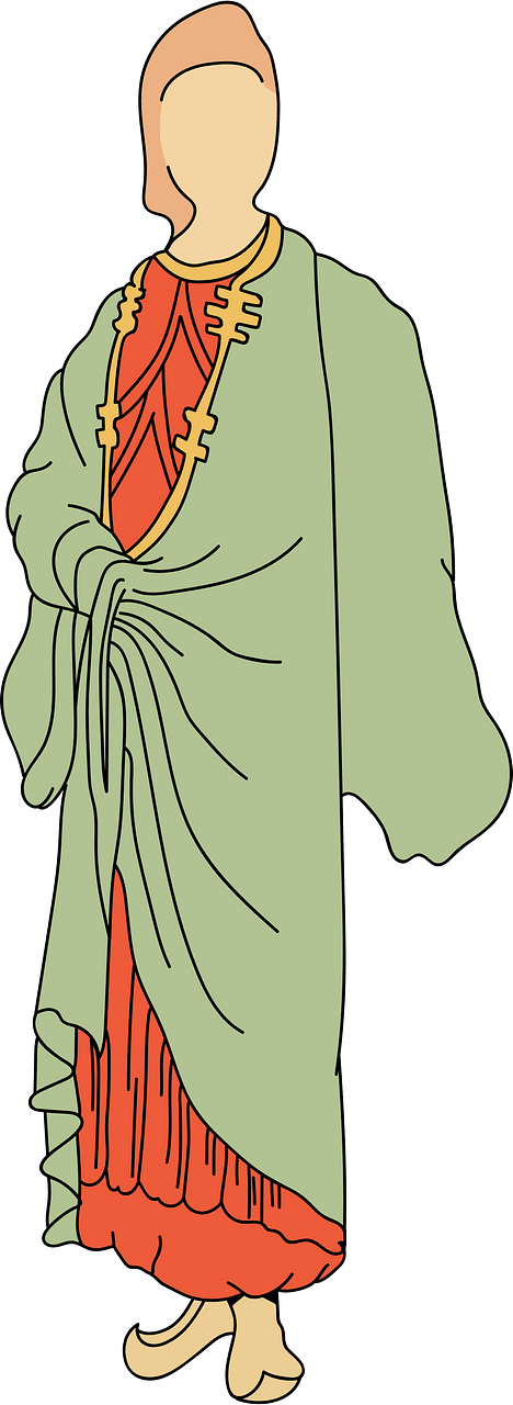 Erincoln green over dress with madder tunic and vermilion trousers