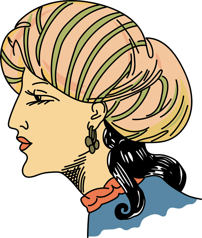 Balloon-shaped turban coiffure