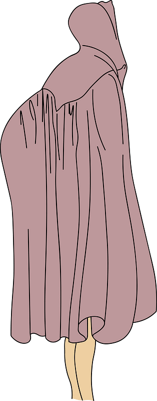 Cloak made of scarlet woollen