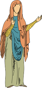 Anglo-Saxon VIIIth cent~dress - Free vector clipart images on creazilla.com