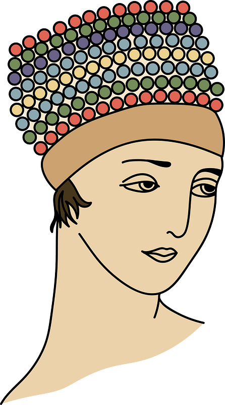 German Switzerland. Swiss headdress. A Freiburg bride