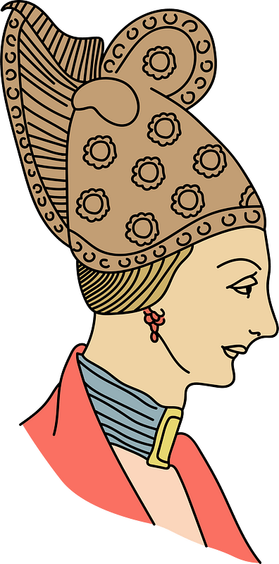 Germany. Headdress of a woman of Bartirreich