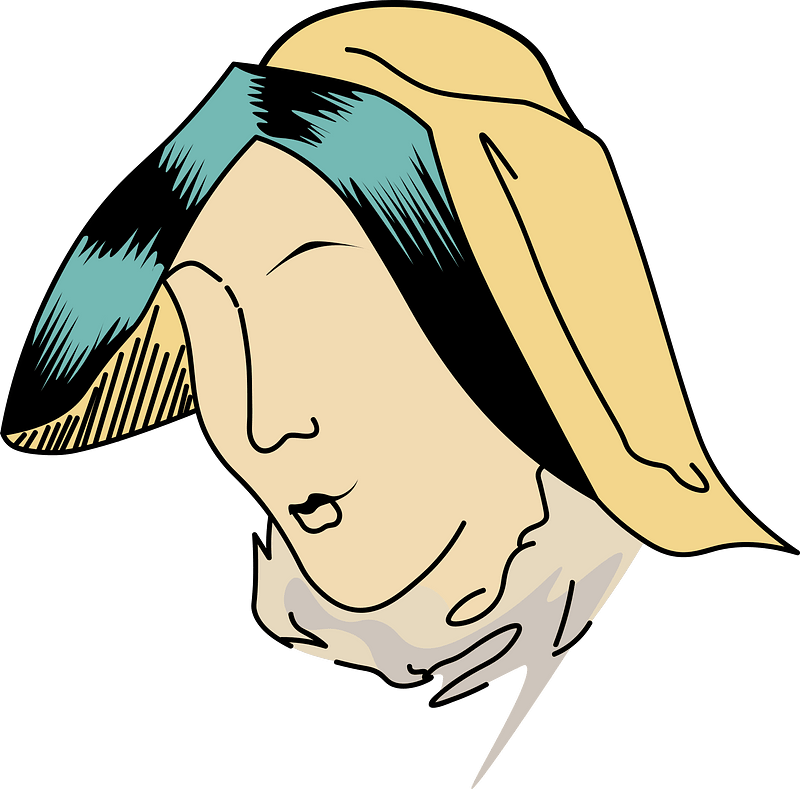 Castilian headdress (Avila) made of black silk with blue lining tucked up in front