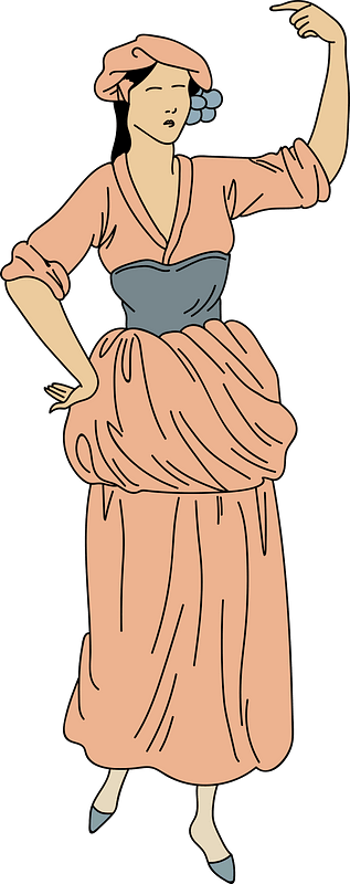 Woman from Tivoli wearing traditional Italian dress