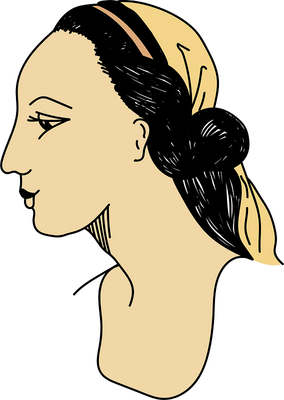 Peasant woman's headdress in the form of a bonnet brought up with a cherry bead