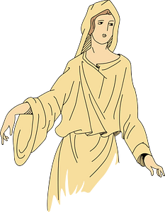 Gallic tunic remarkable for its sleeves of which one is full and the other narrow