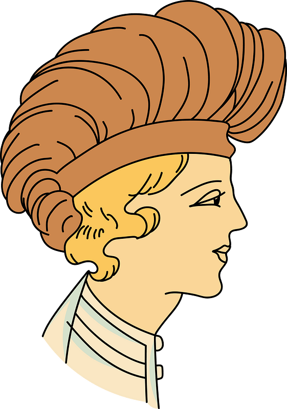 Headdress under Childebert I. (511-558). Brick red