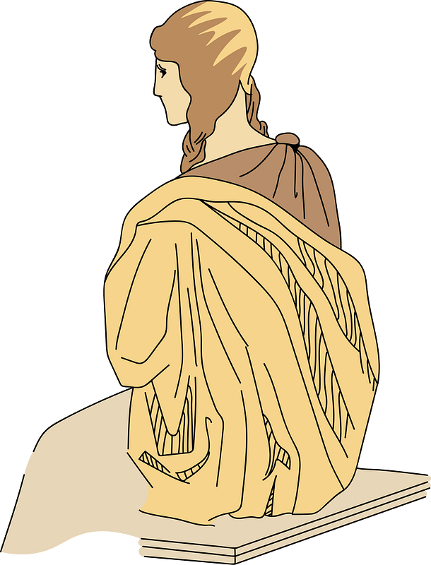 Gallic costume after an ancient bronze. It is held on the shoulder by a large button