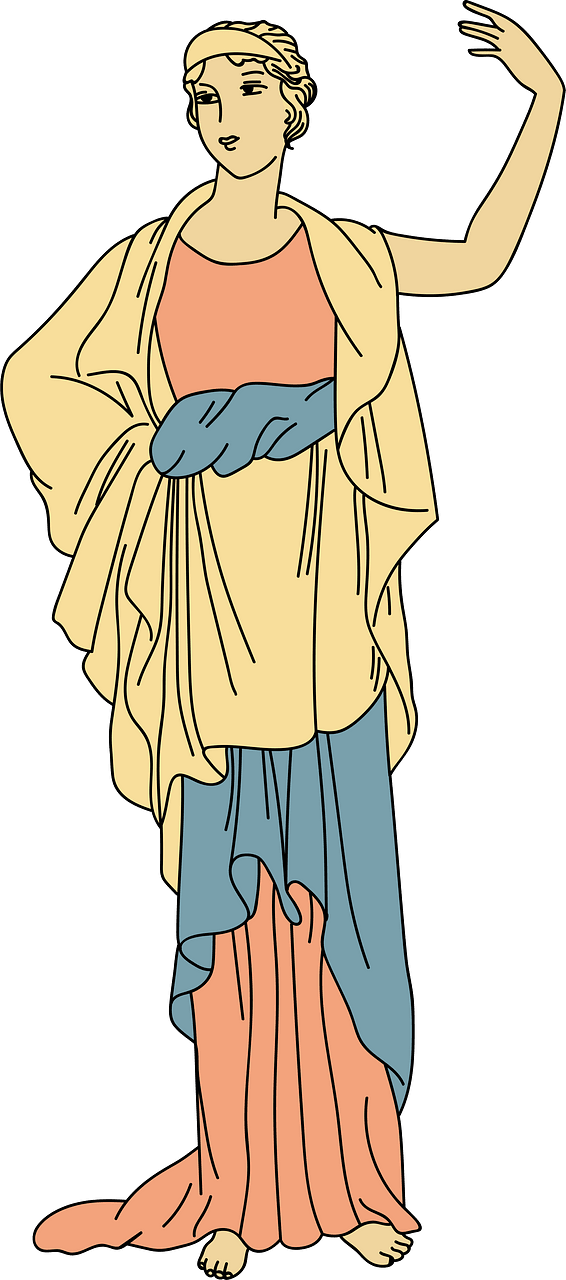 Gallic lady wearing a dress for the country