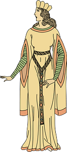 Costume of Bertha. Wife of Philip I. towards 1080