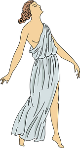 Gown open on left side showing the leg