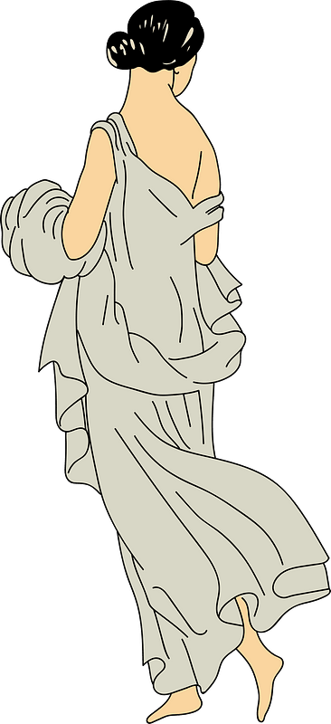 A Greco-Roman woman from a fresco at Herculanum